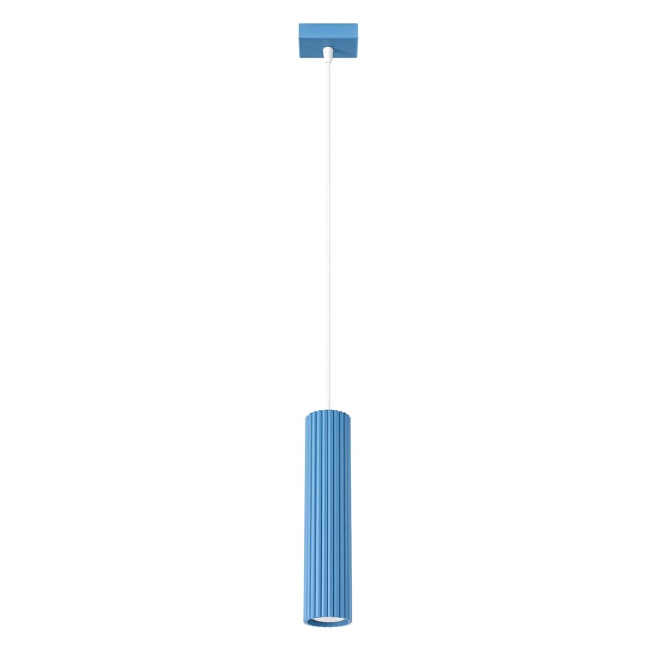 Lampa wisząca KARBON 1 błękitna