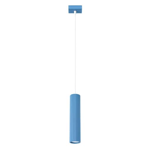 Lampa wisząca KARBON 1 błękitna