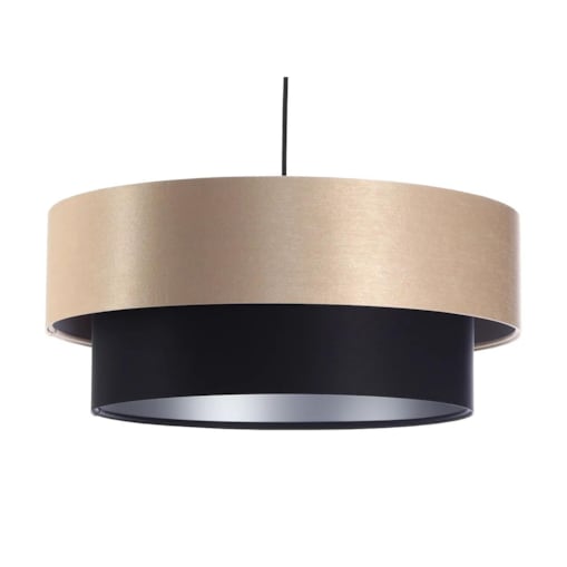 Lampa wisząca DOUBLE 50 czarna/kremowa