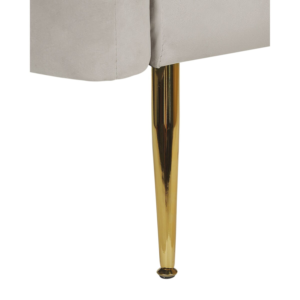 Fotel welurowy beżowy LACONIA