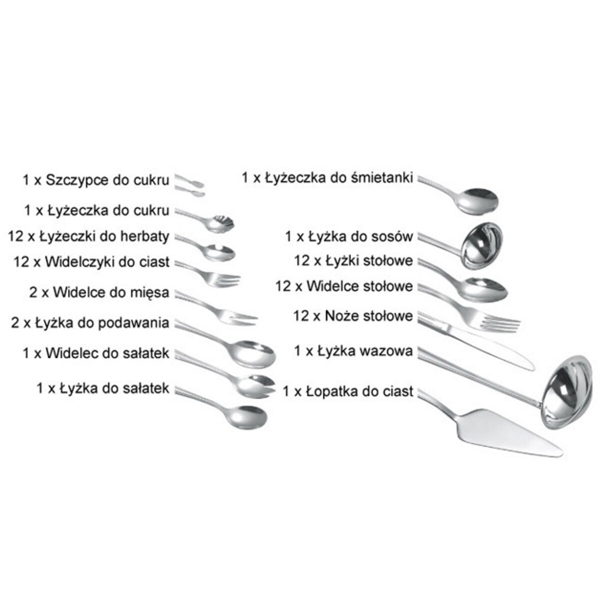 Kinghoff Sztućce 72Ele. Połysk Kh-3508