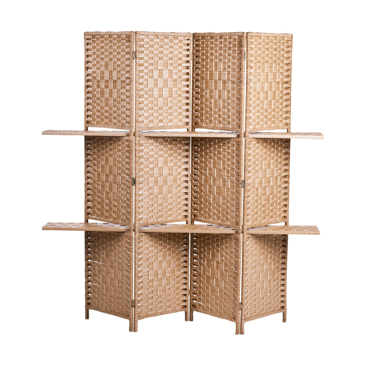 Parawan TRAFOI 170 x 158 cm Jasne drewno Drewno