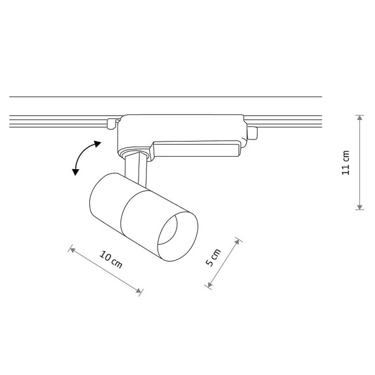 Spot do szynoprzewodu 1-obwodowego Profile Tinos 10385 Nowodvorski LED 7W 4000K czarny