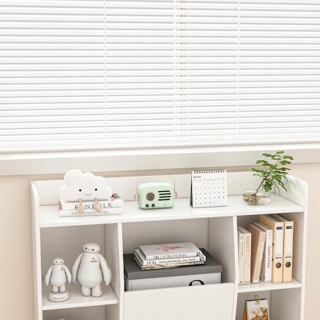 Regał otwarty biały 106x104x30 cm komoda organizer biblioteczka
