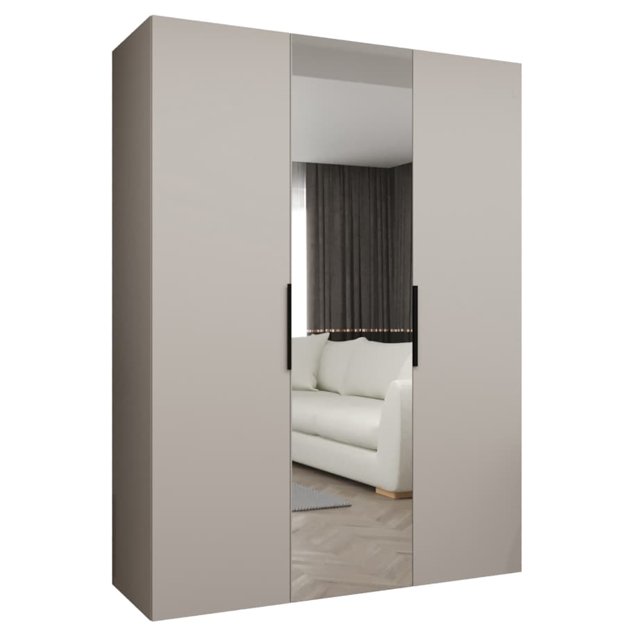 Szafa uchylna otwierana MARBELLA 2 150 wys. 202 cm Kaszmir + u. Czarny