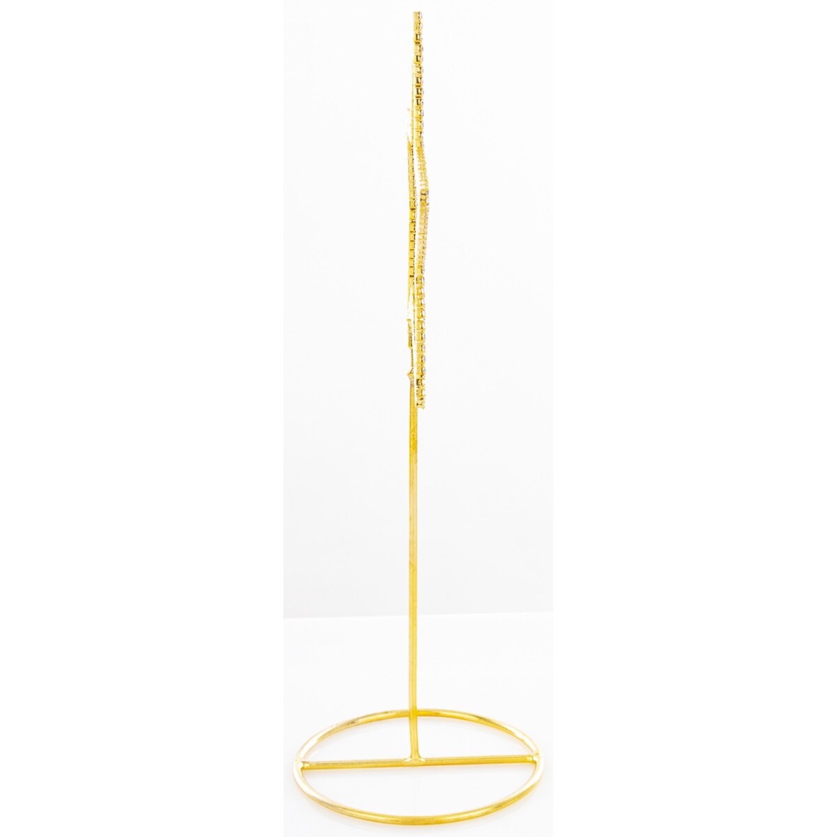 Dekoracja - 2 szt. stojąca GWIAZDA 22x10x7,5 cm na złotej podstawce