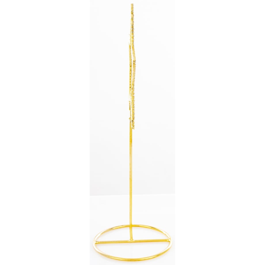 Dekoracja - 2 szt. stojąca GWIAZDA 22x10x7,5 cm na złotej podstawce