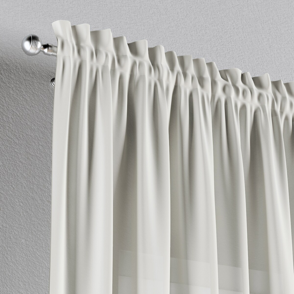 Zasłona na kanale z grzywką 1 szt. 130x245 prześwitujący, naturalny