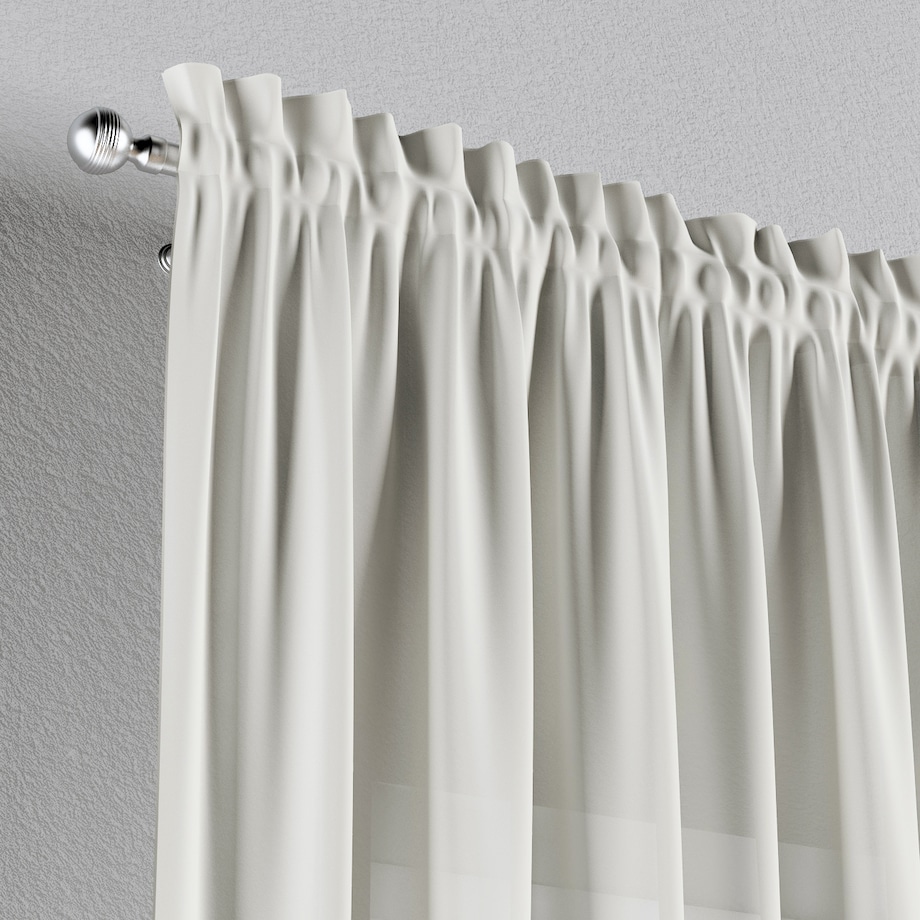 Zasłona na kanale z grzywką 1 szt. 130x245 prześwitujący, naturalny