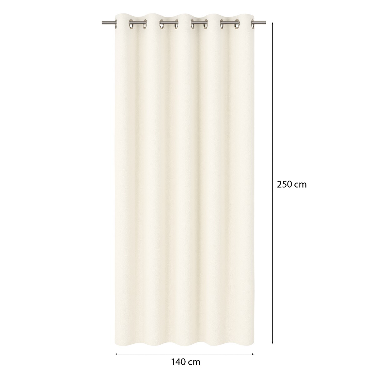 zasłona boucle 140x250 cm śmietana