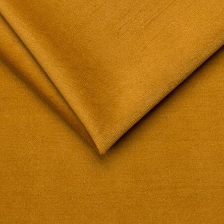 Narożnik rozkładany z zagłówkiem i pojemnikiem OLI prawostronny musztardowy