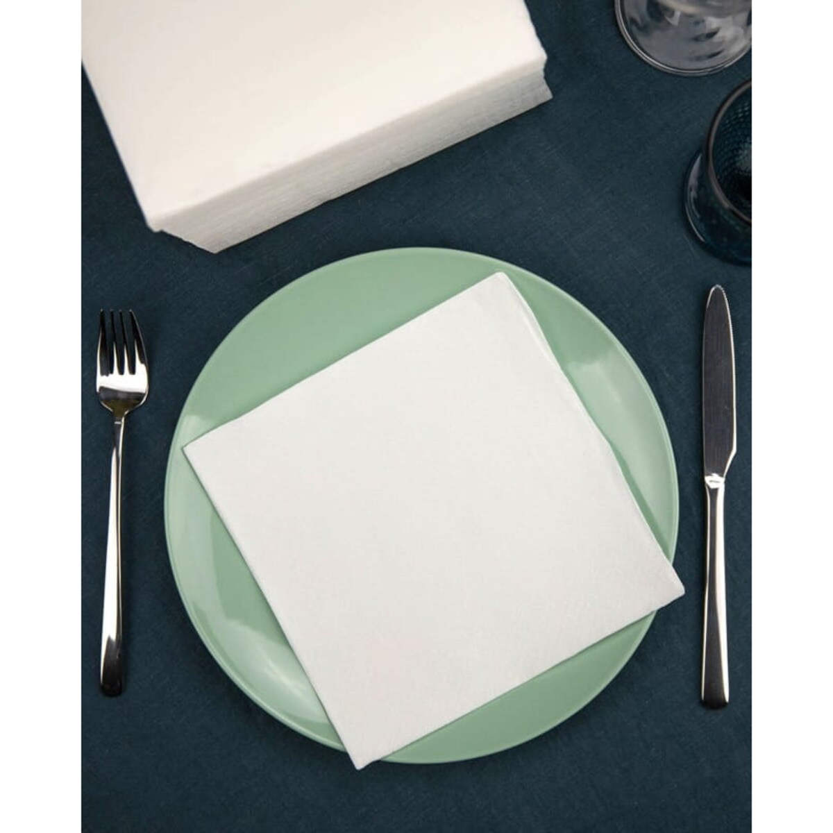 Serwetki stołowe Renova Gold białe 40 szt