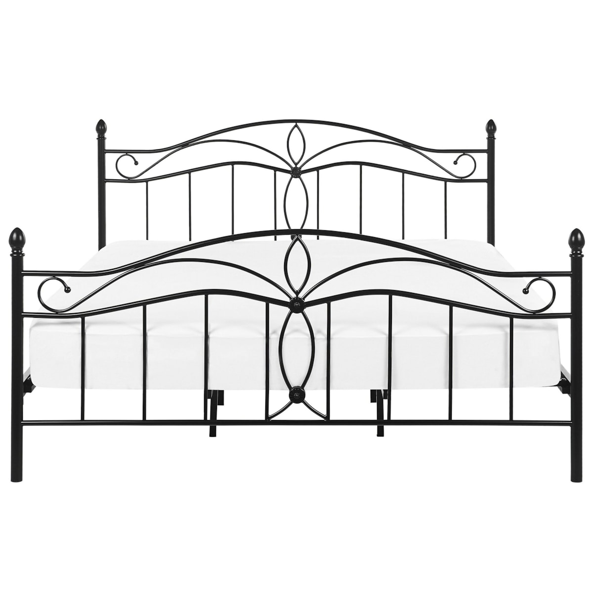 Łóżko metalowe 180 x 200 cm czarne ANTLIA