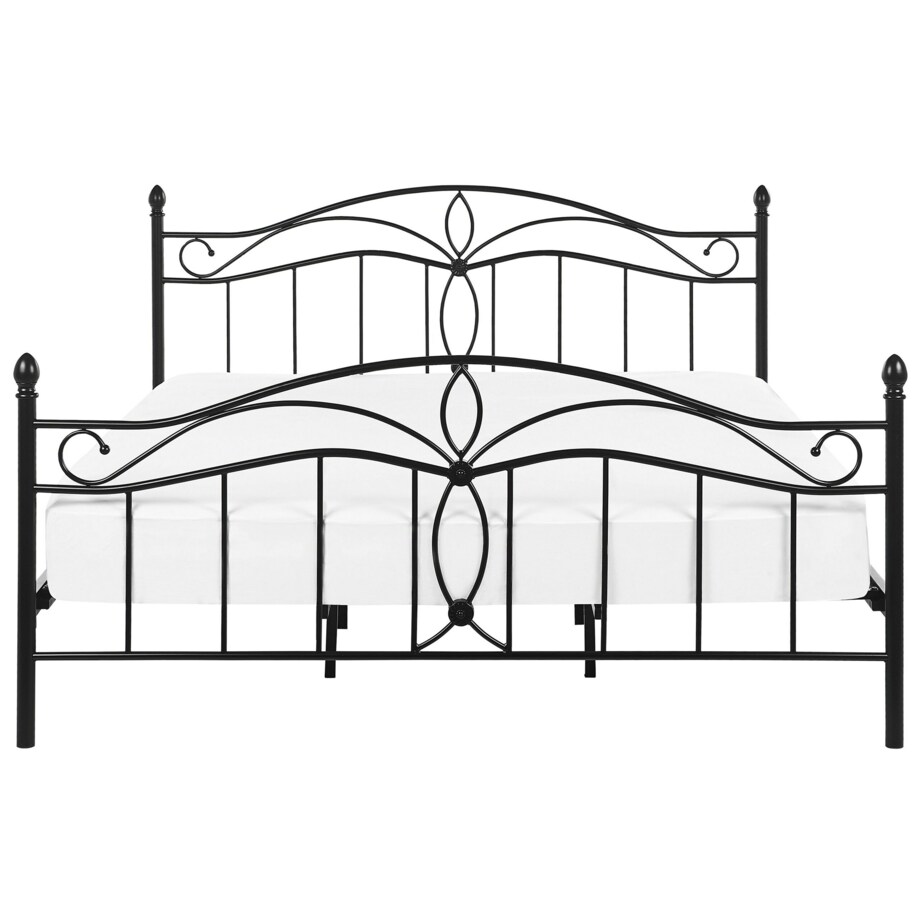 Łóżko metalowe 180 x 200 cm czarne ANTLIA
