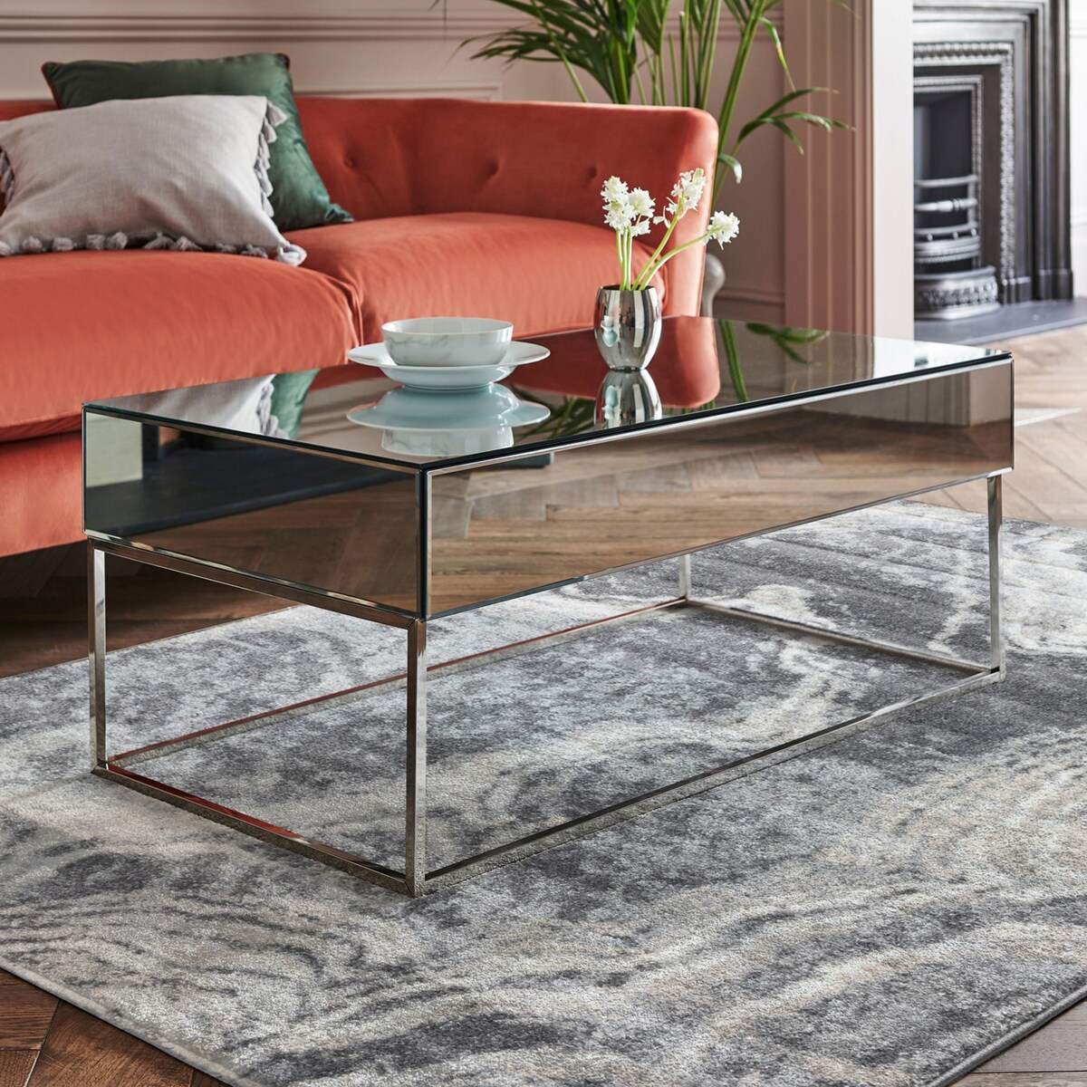 Dywan Mono 120x170 cm Marmur Antracytowy