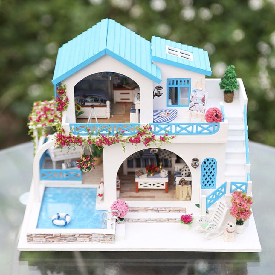 Miniaturowy domek - Pocztówka z Krety