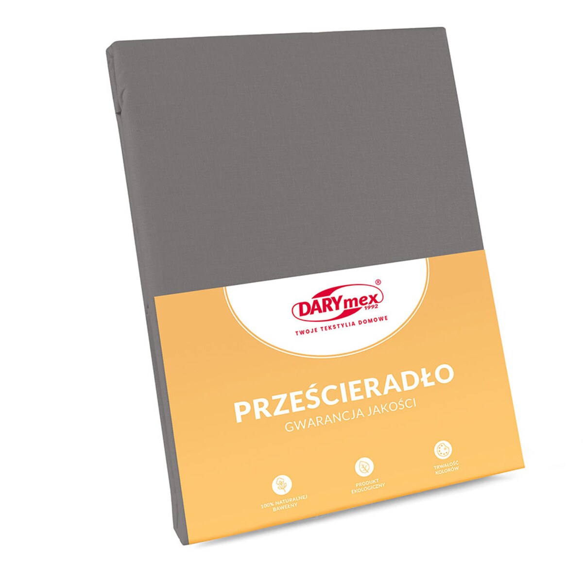 Prześcieradło bawełniane bez gumki 200x220 + dodatkowe 5cm po bokach bokach szare