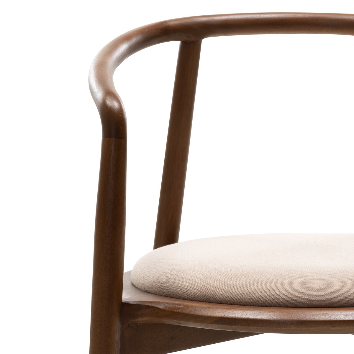 Krzesło drewniane CHARLOTTA 80x60x57 cm orzech-beż zaokrąglone