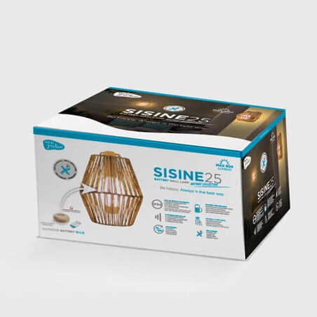 Zewnetrzny kinkiet boho Sisine LUMSIS025XXWLNW King Home IP54 2700K beżowy