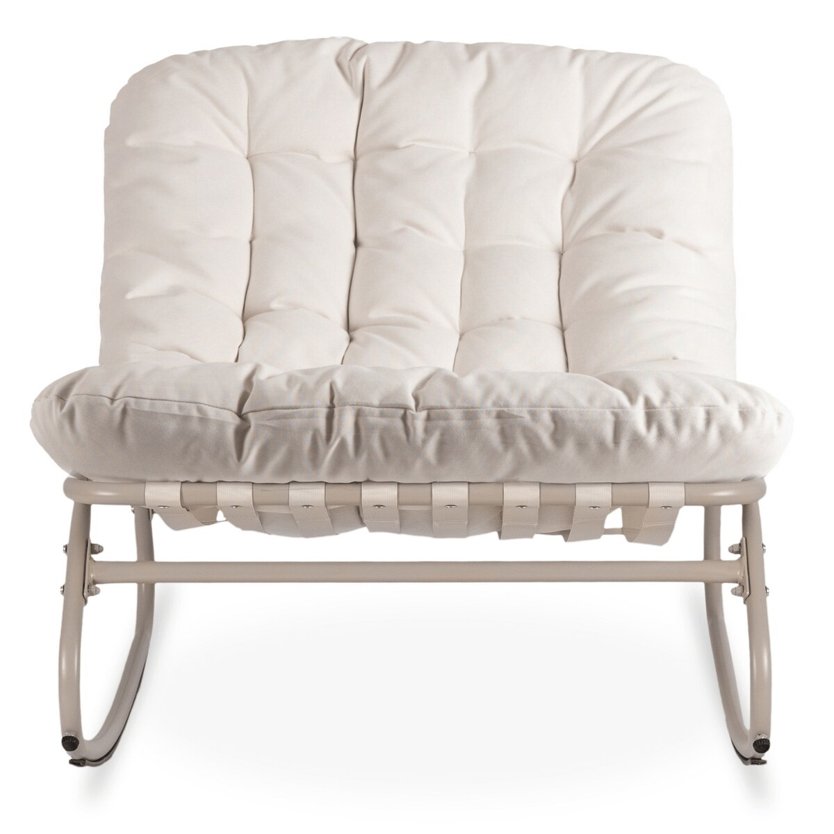 Fotel Bujany Ogrodowy Bujak Na Taras Do Salonu Beżowy Kaszmir AURORA