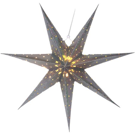 Gwiazda Papierowa Świąteczna Ozdoba Na Okno Wisząca Świecąca Srebrny 60 Cm