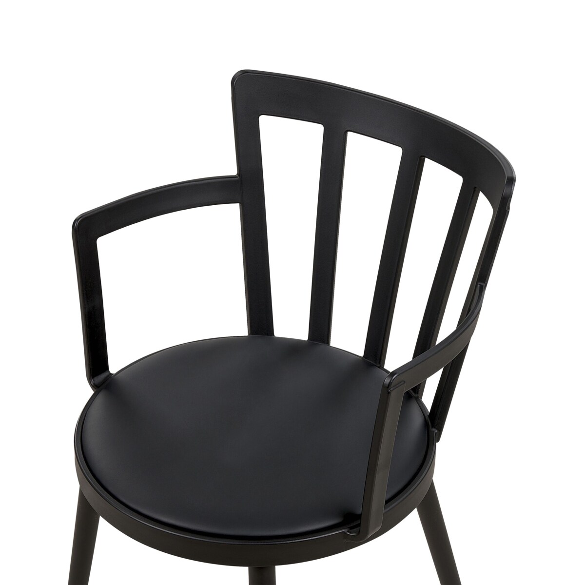 Zestaw 4 krzeseł do jadalni MORILL Czarny