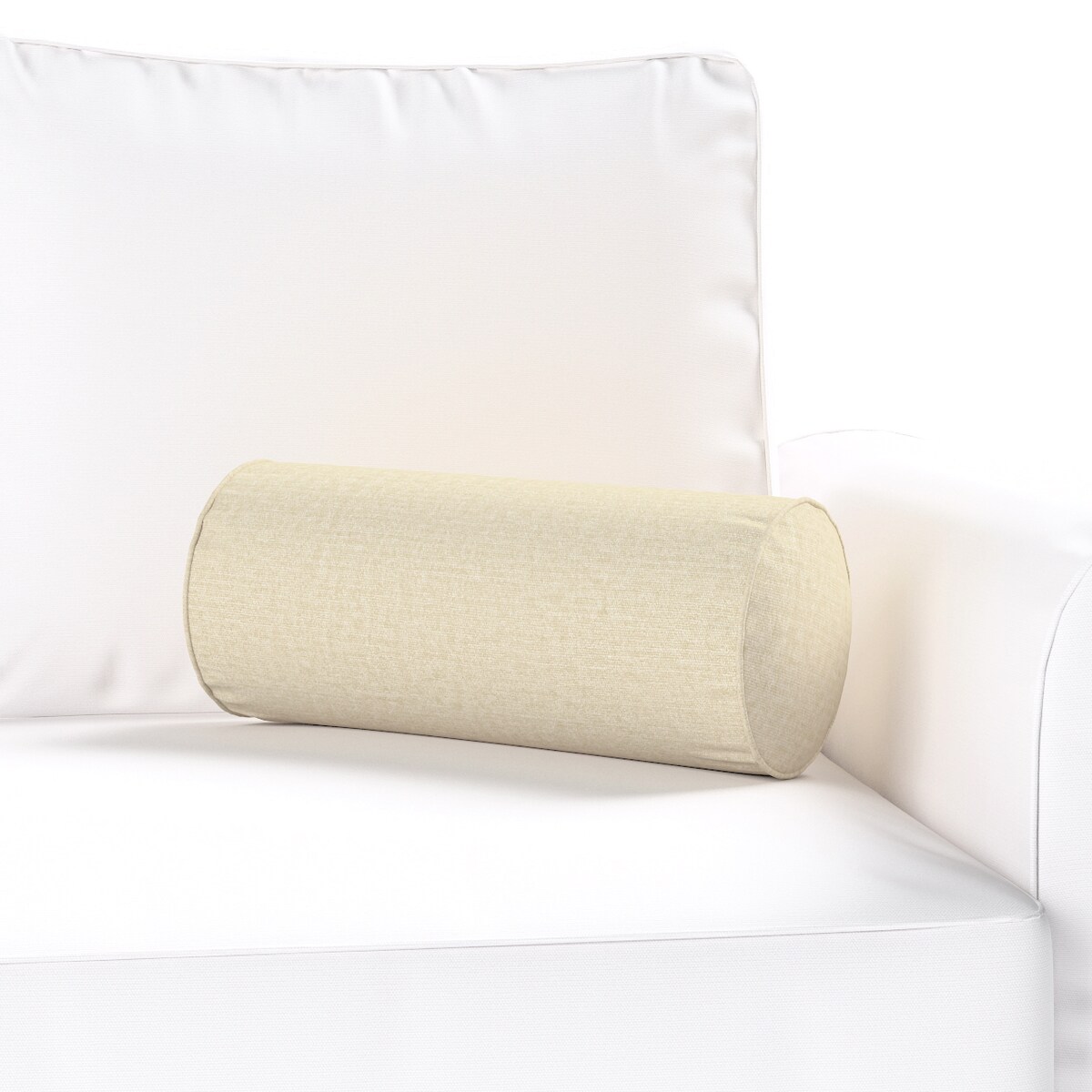 Poduszka wałek prosty, ecru szenil, Ø16 x 40 cm, Chenille