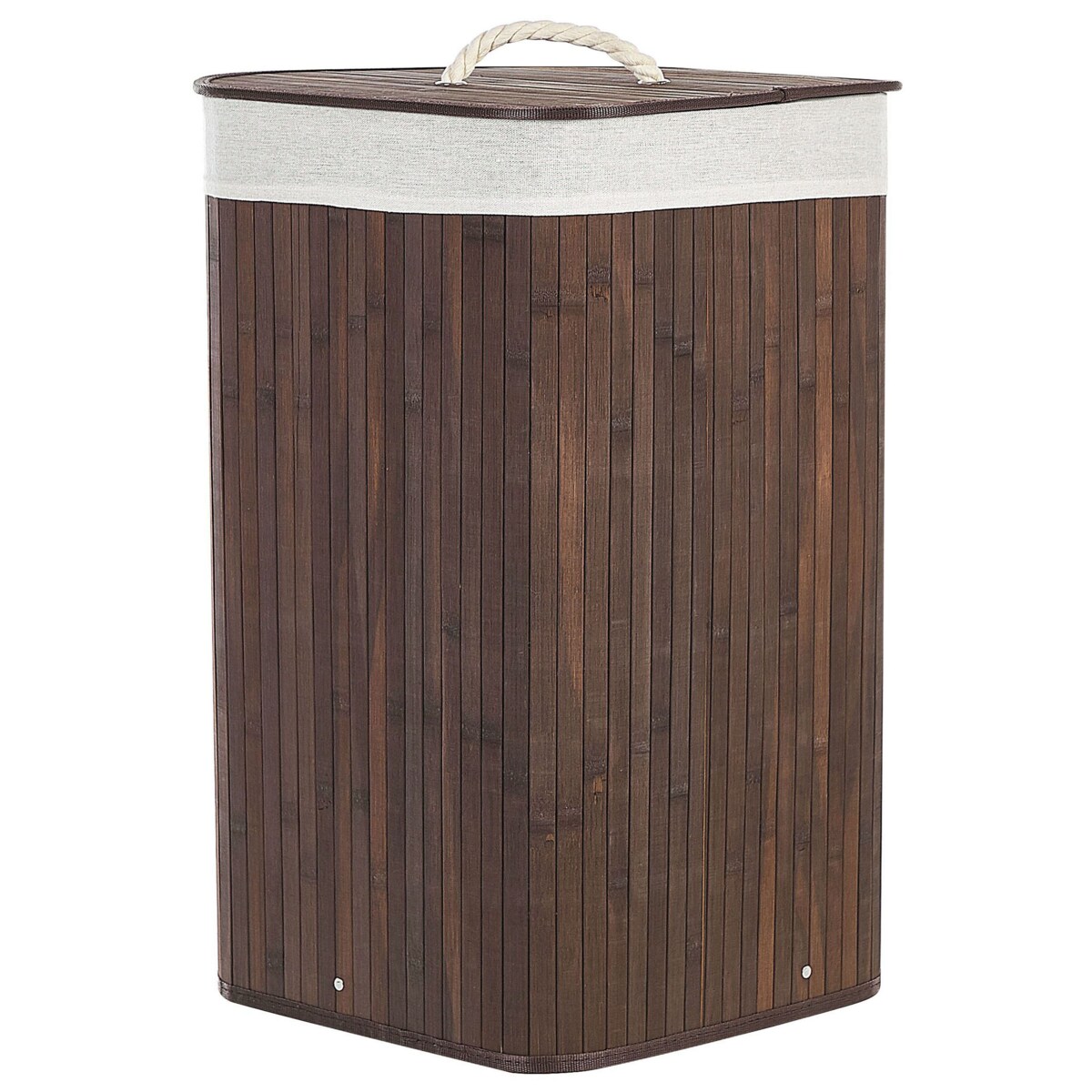 Kosz bambusowy z pokrywą ciemne drewno MATARA