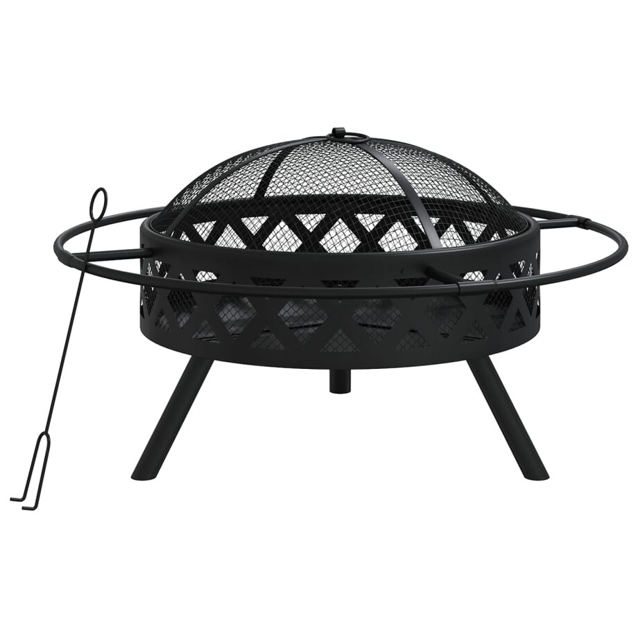 vidaXL Palenisko z pogrzebaczem, 70 cm, XXL, stal