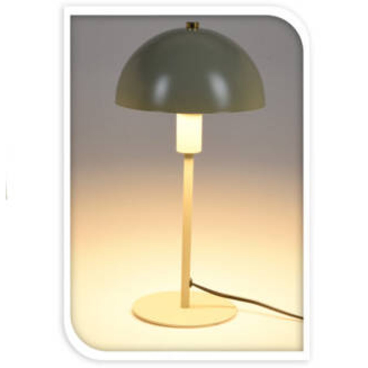 Metalowa lampka na stół, grzybek, 18 x 36 cm