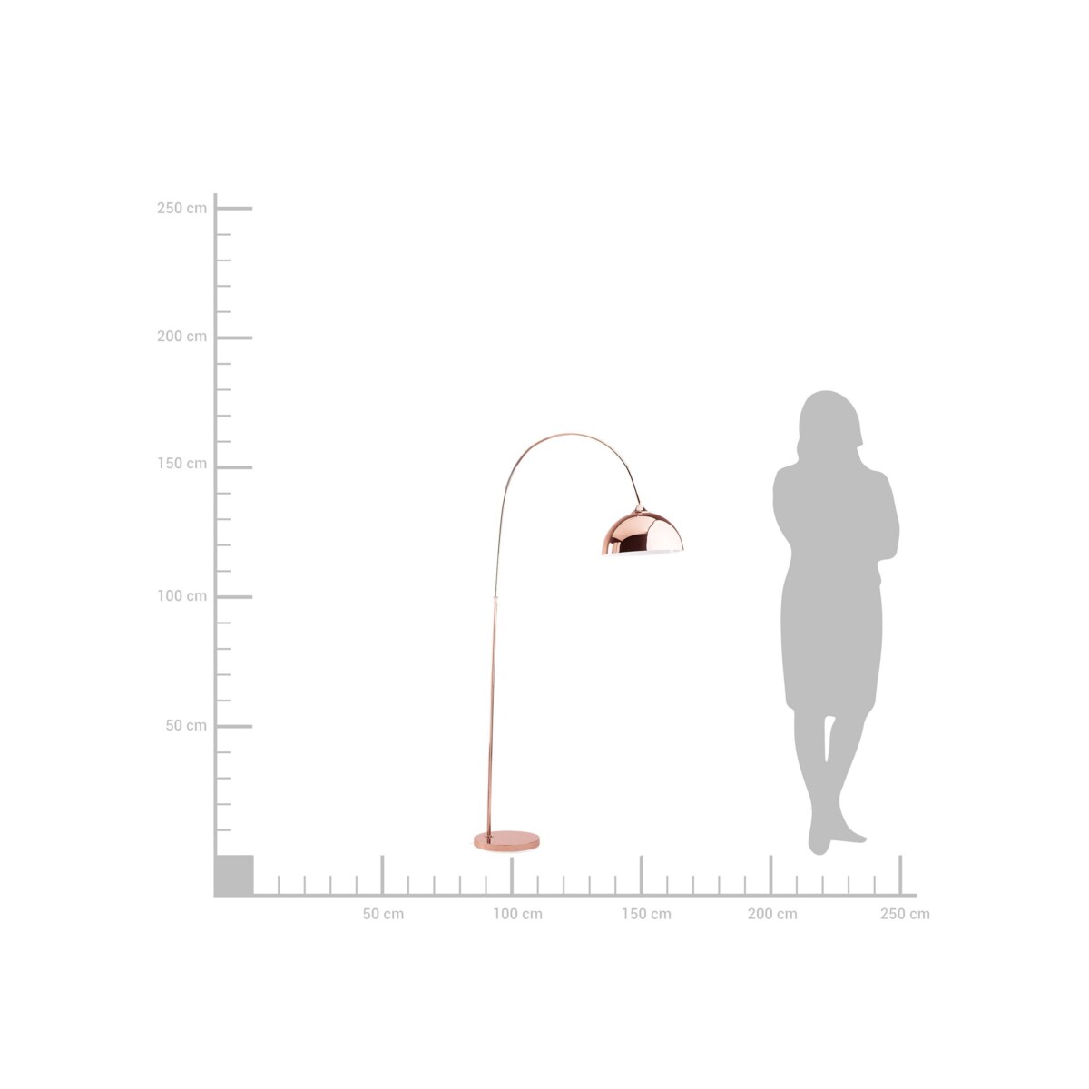 Lampa podłogowa metalowa miedziana CANDELLA