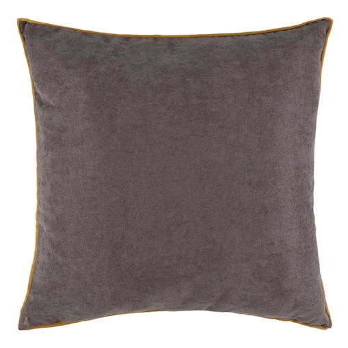 Poszewka dekoracyjna 40x40 szara, z lamówką