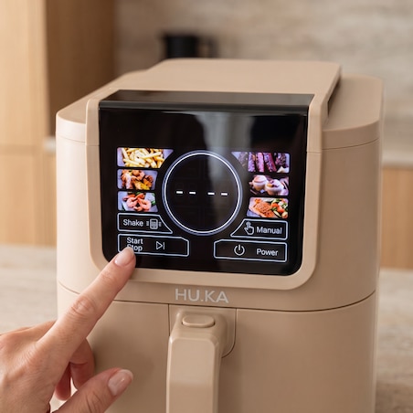 Frytkownica beztłuszczowa Air Fryer 5 L 1500 W HU.KA CrunchUp - Dune Sand