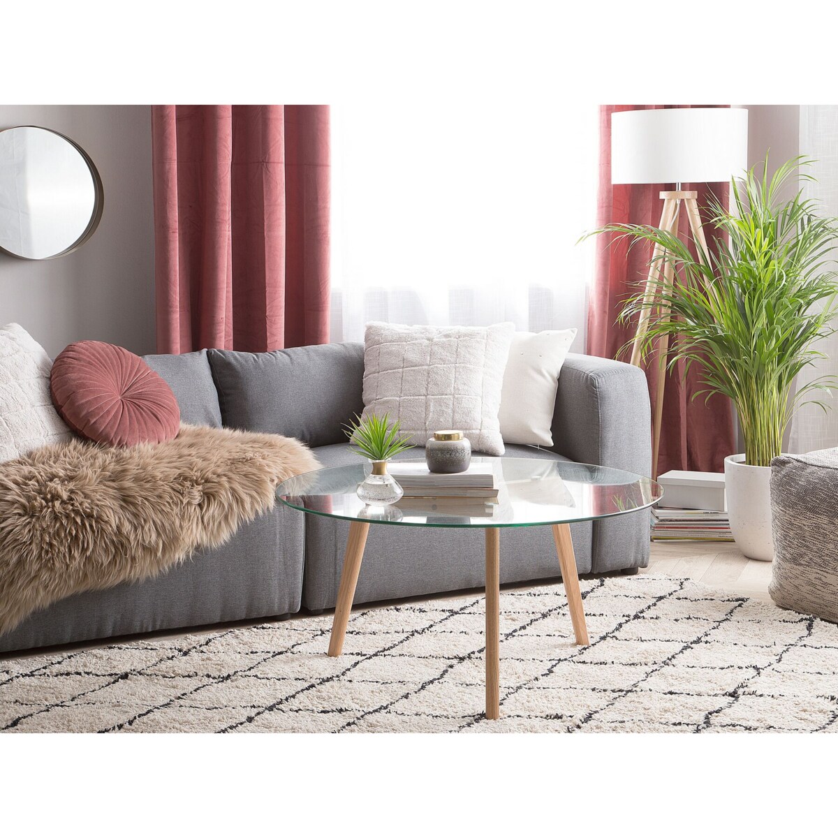 Stolik kawowy MINNESOTA Szkło Przezroczysty