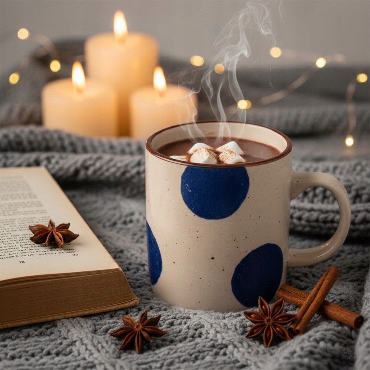 KUBEK CERAMICZNY W KROPKI 300ml BEŻOWY DO KAWY HERBATY Z UCHWYTEM NA KAWĘ