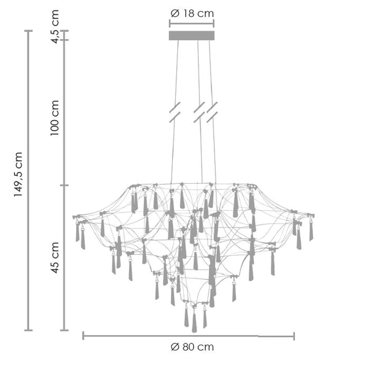 Żyrandol z kryształkami Crystal net 7783-54P Step glamour ażurowy chrom