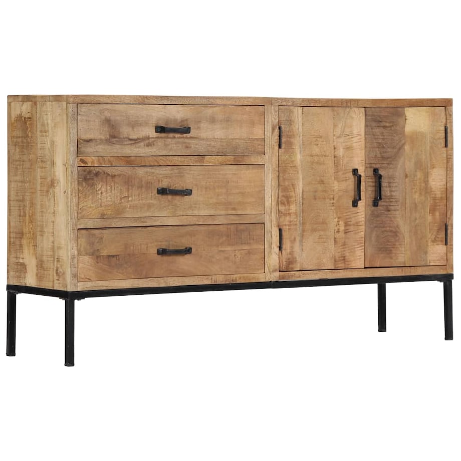 vidaXL Szafka, 140x35x75 cm, lite drewno mango