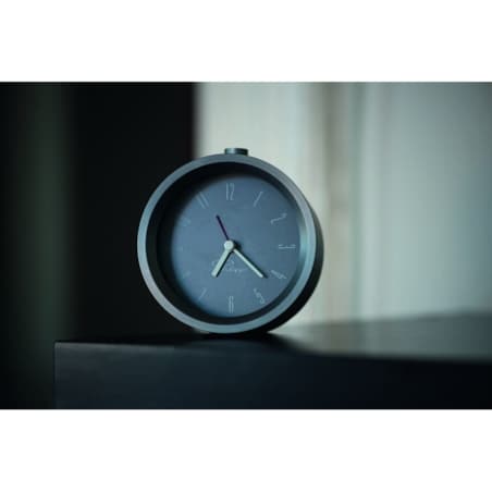 Budzik Tempus, czarny, 9,5 cm