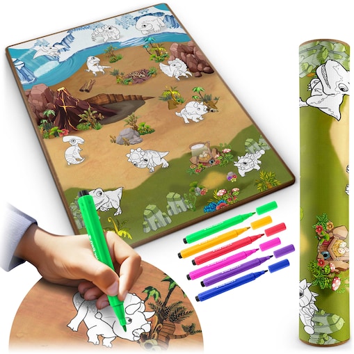 Mata edukacyjna piankowa dywan do malowania 92x120 cm zmywalna Ricokids