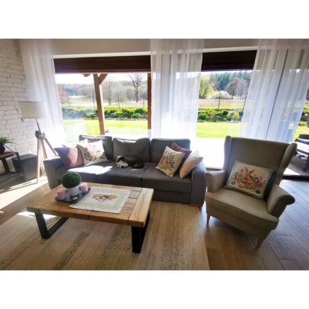 Serwetka Wielkanocna Na Stół Do Koszyczka Ozdobna Dekoracyjna 40X50 Cm