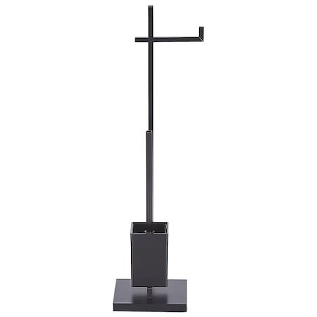 Stojak na papier toaletowy ze szczotką ULAPES Metal Czarny