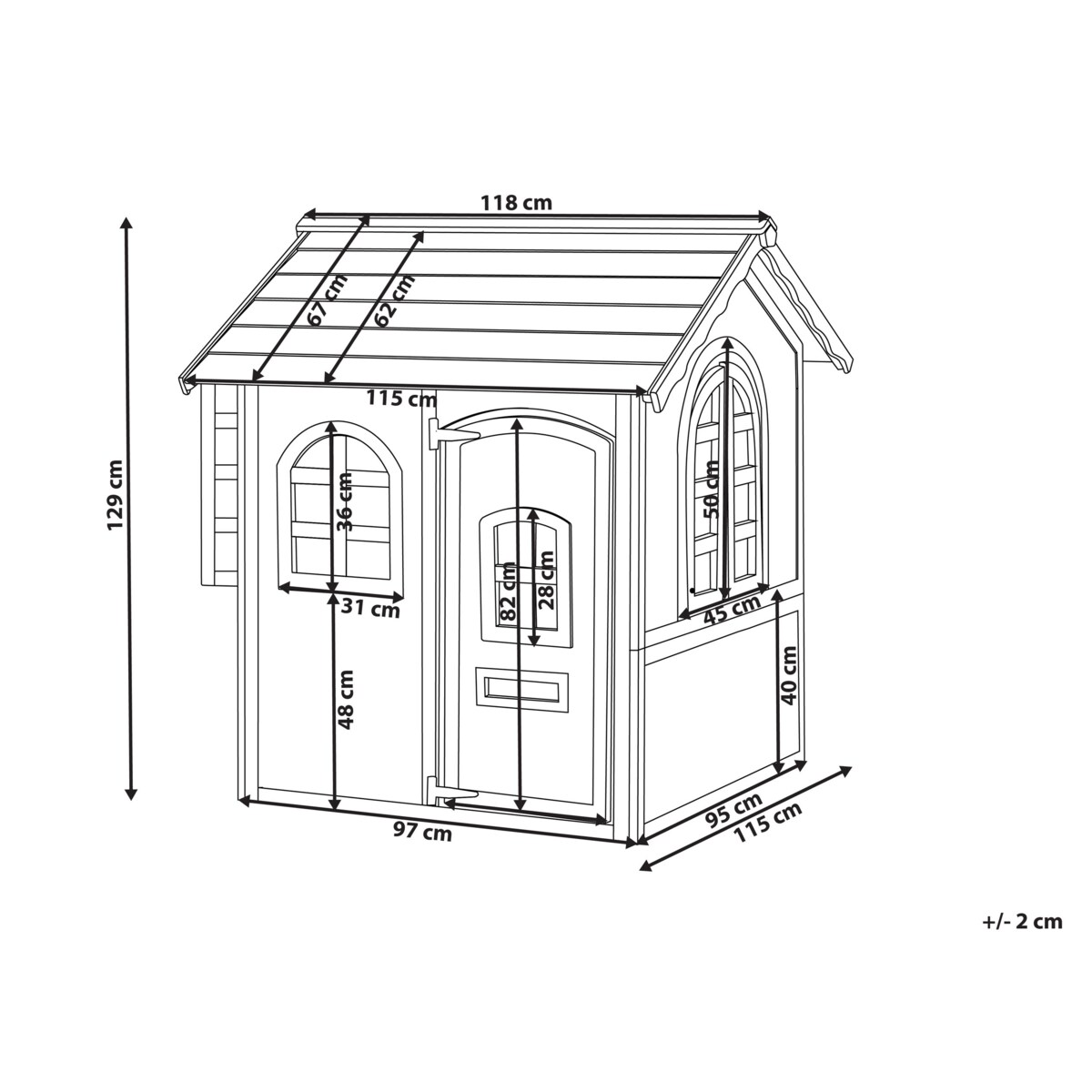 Domek ogrodowy dla dzieci drewniany niebieski KOKKONI
