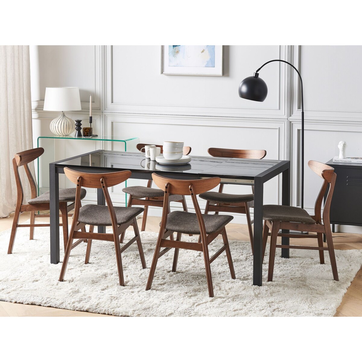 Stół do jadalni rozkładany 120/160 x 80 cm czarny GRANADA