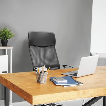 ERGONOMICZNY FOTEL OBROTOWY W KOLORZE CZARNYM