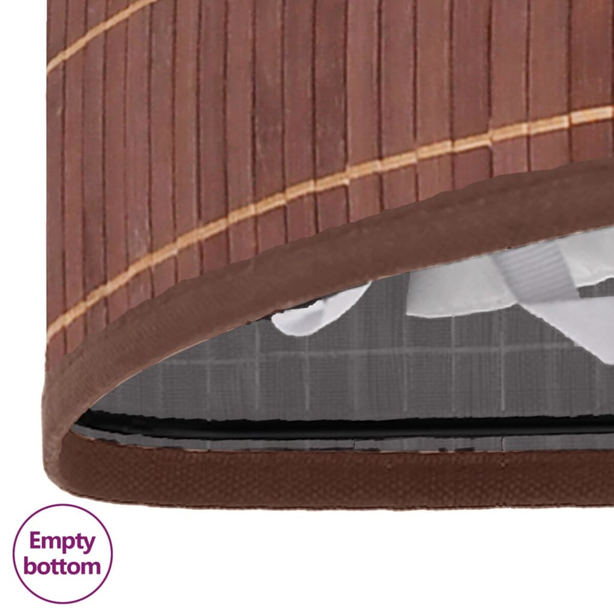 vidaXL Bambusowy kosz na pranie, narożny, brązowy, 60 L