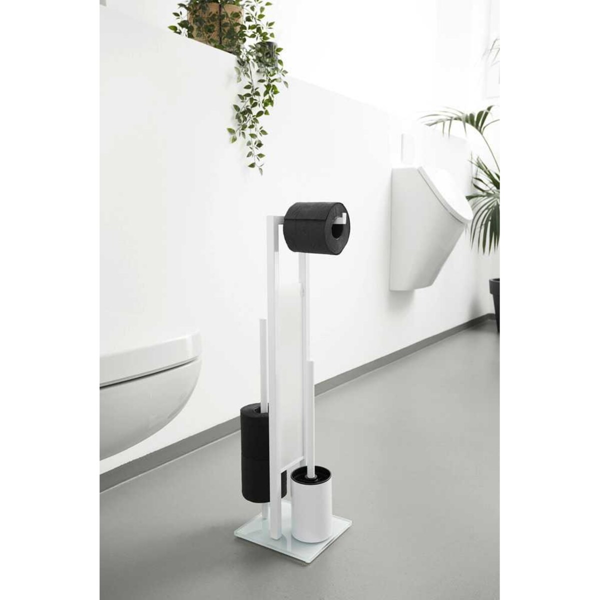 Stojak na papier toaletowy i szczotkę do WC, RIVALTA WHITE - 3 w 1 , WENKO, kolor biały