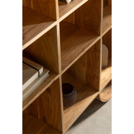 Regał z drewna akacjowego Flim 180 cm