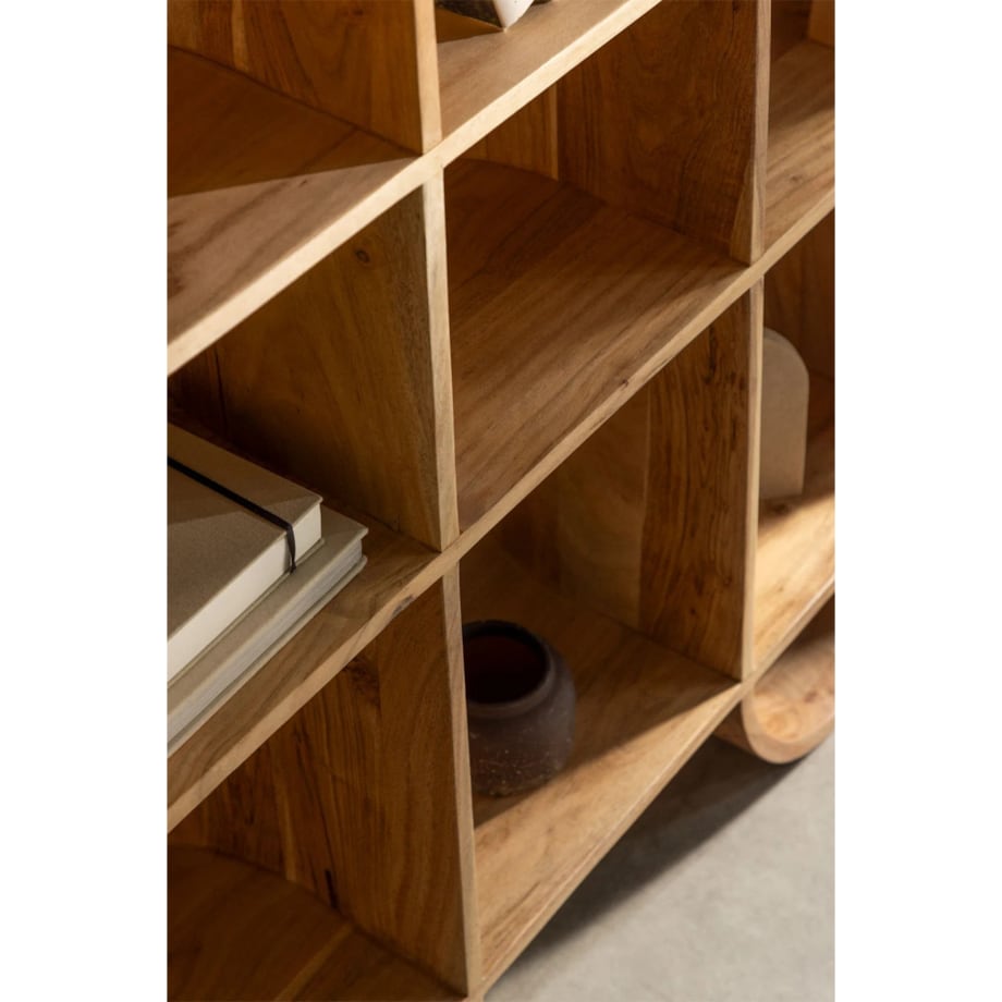 Regał z drewna akacjowego Flim 180 cm