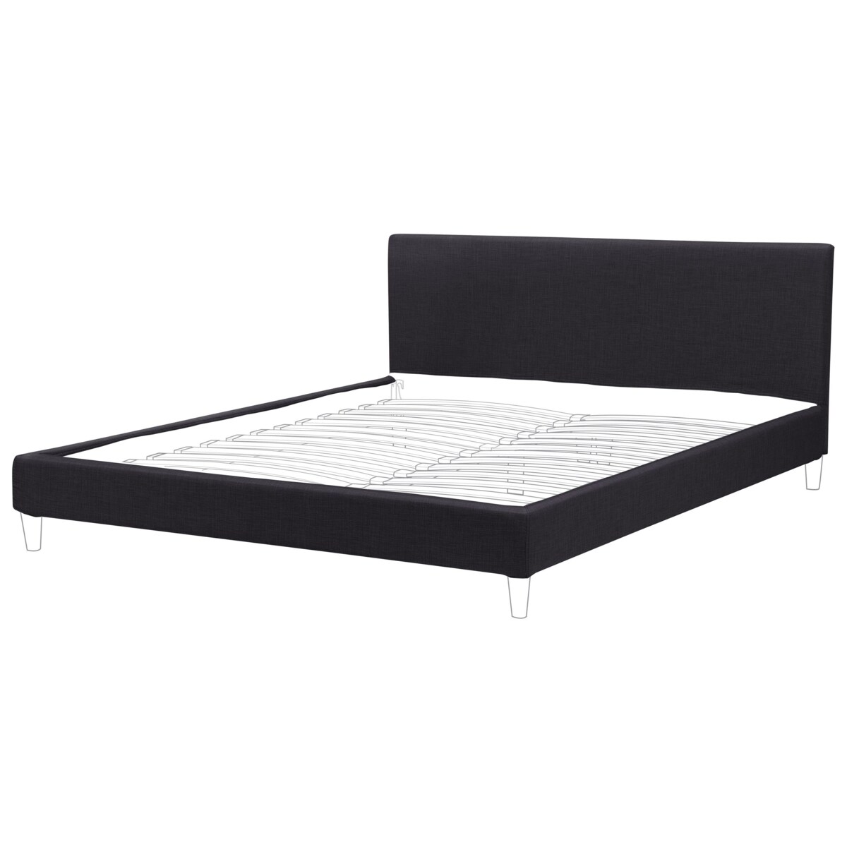 Wymienne obicie do łóżka 180 x 200 cm czarne FITOU