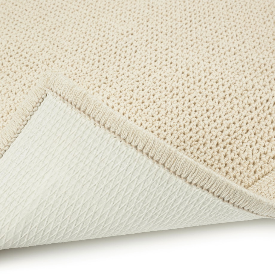 Dywanik łazienkowy Lino 50x80 cm e-bawełniany ramka beżowy